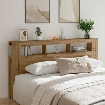 ARDEBO.de - LED-Kopfteil Artisan-Eiche 200x18,5x103,5 cm Holzwerkstoff