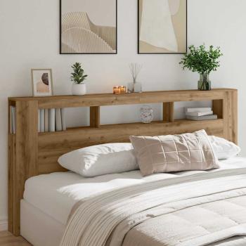ARDEBO.de - LED-Kopfteil Artisan-Eiche 220x18,5x103,5 cm Holzwerkstoff