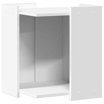 Katzenstreu Box Umzäunung Weiß 42 x 42 x 51 cm