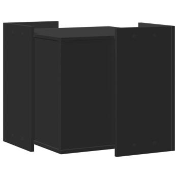 Katzenstreu Box Umzäunung Schwarz 53 x 53 x 51 cm