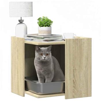 Katzenklo Sonoma Eiche 53x53x51 cm Holzwerkstoff