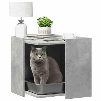 Katzenklo Betongrau 53x53x51 cm Holzwerkstoff