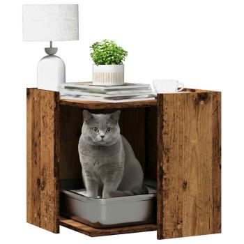 Katzenklo Altholz-Optik 53x53x51 cm Holzwerkstoff