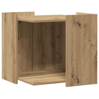 Katzenstreu Box Umzäunung Artisan-Eiche 53 x 53 x 51 cm