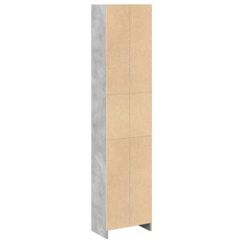 B?cherregal Betongrau 40x24x176 cm Holzwerkstoff