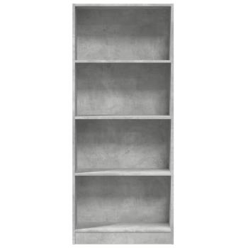 B?cherregal Betongrau 60x24x143 cm Holzwerkstoff