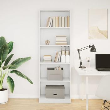 Bücherregal Weiß 60 x 24 x 176 cm Holzwerkstoff