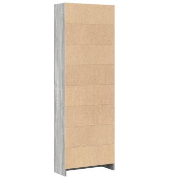 Bücherregal Grau Sonoma 60x24x176 cm Holzwerkstoff