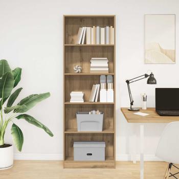 ARDEBO.de - B?cherregal Artisian Oak 60 x 24 x 176 cm Holzwerkstoff