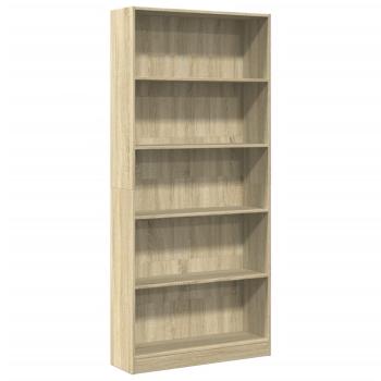 B?cherregal Sonoma-Eiche 80 x 24 x 176 cm Holzwerkstoff
