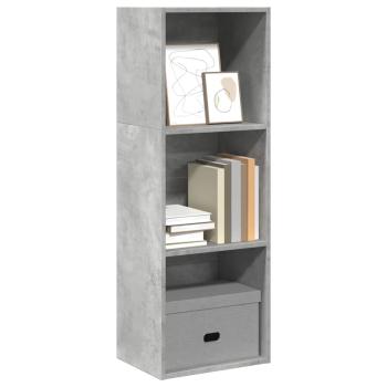 ARDEBO.de - B?cherregal Betongrau 40x30x114 cm Holzwerkstoff