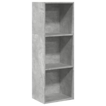 B?cherregal Betongrau 40x30x114 cm Holzwerkstoff