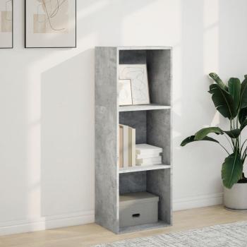 B?cherregal Betongrau 40x30x114 cm Holzwerkstoff