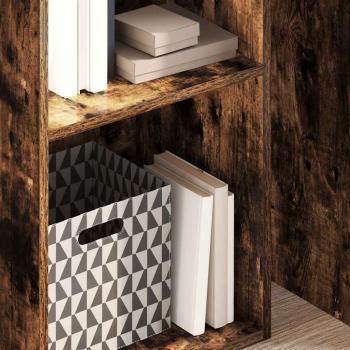 Bücherregal Räuchereiche 40x30x152 cm Holzwerkstoff