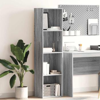 ARDEBO.de - Bücherregal Grau Sonoma 40x30x152 cm Holzwerkstoff
