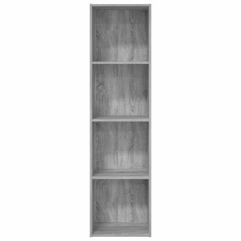 Bücherregal Grau Sonoma 40x30x152 cm Holzwerkstoff