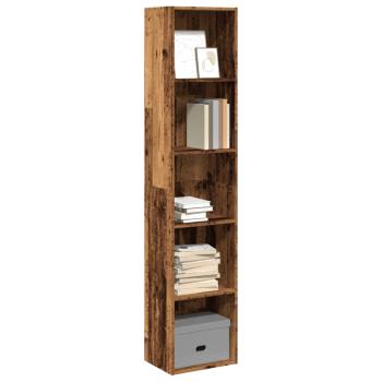 ARDEBO.de - Bücherregal Altholz-Optik 40x30x189 cm Holzwerkstoff