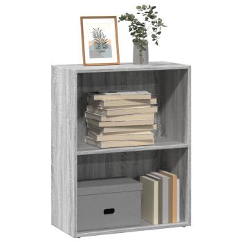 ARDEBO.de - B?cherregal Grau Sonoma 60x30x77 cm Holzwerkstoff