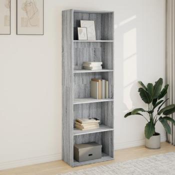 B?cherregal Grau Sonoma 60x30x189 cm Holzwerkstoff