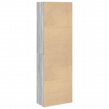 B?cherregal Grau Sonoma 60x30x189 cm Holzwerkstoff