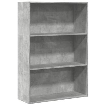 B?cherregal Betongrau 80x30x114 cm Holzwerkstoff