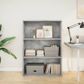 B?cherregal Betongrau 80x30x114 cm Holzwerkstoff