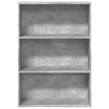 B?cherregal Betongrau 80x30x114 cm Holzwerkstoff