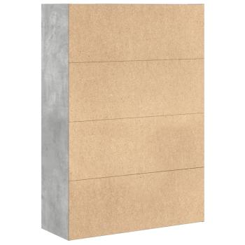 B?cherregal Betongrau 80x30x114 cm Holzwerkstoff