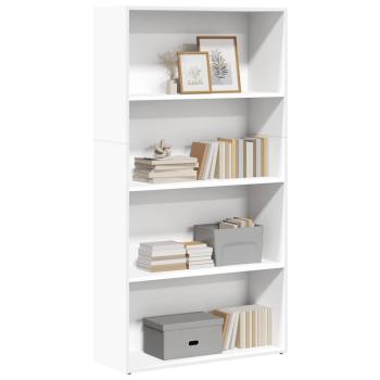 ARDEBO.de - B?cherregal Wei? 80x30x152 cm Holzwerkstoff