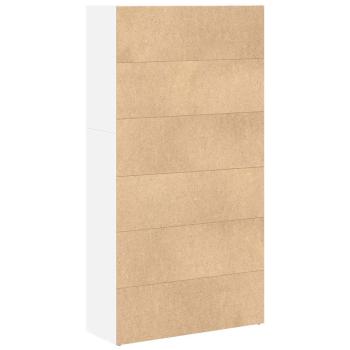 B?cherregal Wei? 80x30x152 cm Holzwerkstoff