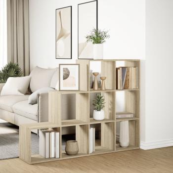 Raumteiler-B?cherregal 3 Stufen Sonoma-Eiche 137,5x29x103,5 cm