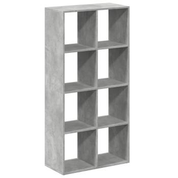Raumteiler-B?cherregal Betongrau 69,5x29x137,5 cm Holzwerkstoff