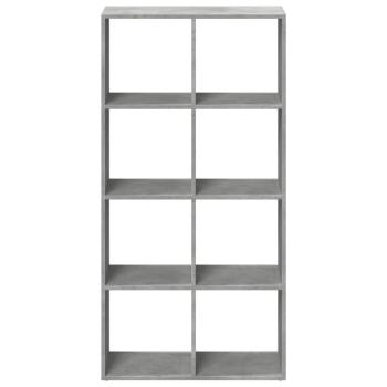 Raumteiler-B?cherregal Betongrau 69,5x29x137,5 cm Holzwerkstoff