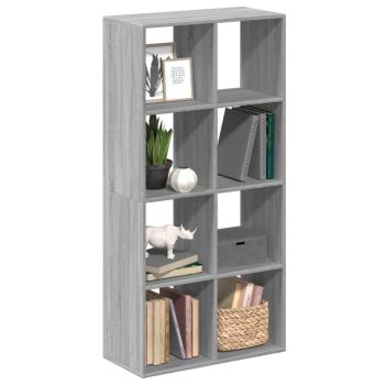 ARDEBO.de - Raumteiler-Bücherregal Grau Sonoma 69,5x29x137,5 cm
