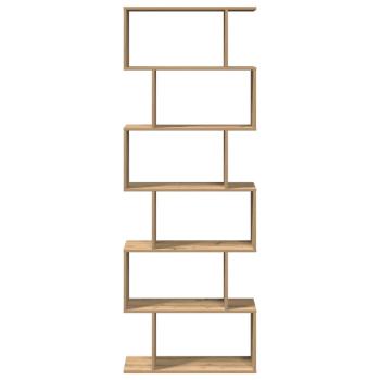 Raumteiler-Bücherregal 6 Etagen Artisan-Eiche 70x24x193 cm