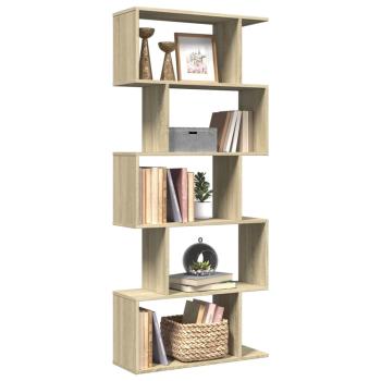 ARDEBO.de - Raumteiler-Bücherregal 5 Etagen Sonoma-Eiche 70x24x161 cm