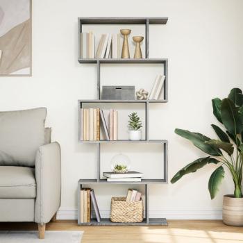 Raumteiler-Bücherregal 5 Etagen Grau Sonoma 70x24x161 cm