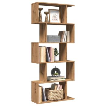 ARDEBO.de - Raumteiler-Bücherregal 5 Etagen Artisan-Eiche 70x24x161 cm