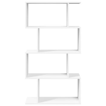 Raumteiler Bücherregal 4-stufig Weiß 70x24x129 cm Holzwerkstoff