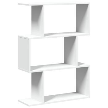 Raumteiler Bücherregal 3-stufig Weiß 70x24x97 cm Holzwerkstoff