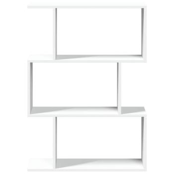 Raumteiler Bücherregal 3-stufig Weiß 70x24x97 cm Holzwerkstoff