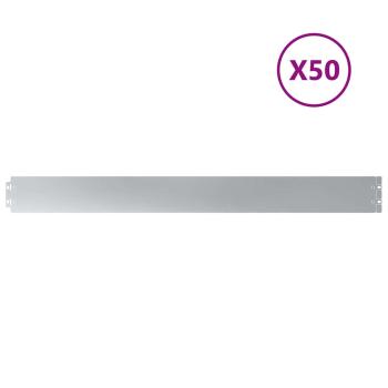 Rasenkanten 50 Stk. 10x103 cm Verzinkter Stahl