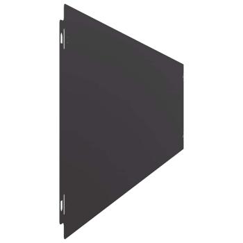 Rasenkanten 10 Stk. Schwarz 20x103 cm Kaltgewalzter Stahl