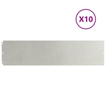 Rasenkanten 10 Stk. 25x103 cm Edelstahl