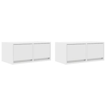 TV-Schränke 2 Stk. Weiß 60x31x25,5 cm Holzwerkstoff