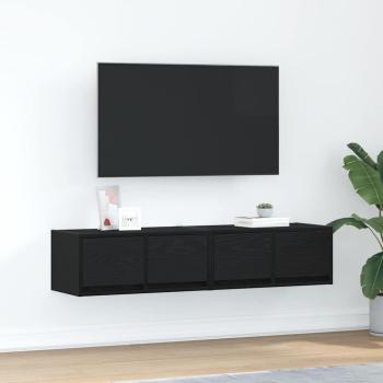ARDEBO.de - TV-Schränke 2 Stk. Schwarz Eichen-Optik 60x31x25,5 cm