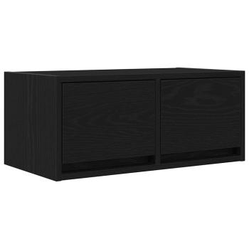 TV-Schränke 2 Stk. Schwarz Eichen-Optik 60x31x25,5 cm