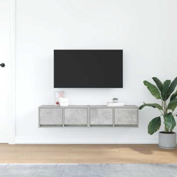 TV-Schränke 2 Stk. Betongrau 60x31x25,5 cm Holzwerkstoff