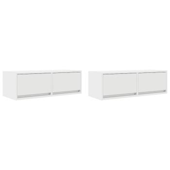 TV-Schränke 2 Stk. Weiß 80x31x25,5 cm Holzwerkstoff