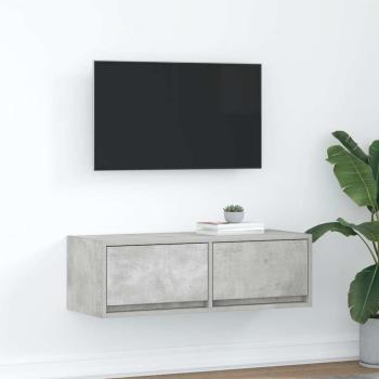 ARDEBO.de - TV-Schrank Betongrau 80x31x25,5 cm Holzwerkstoff